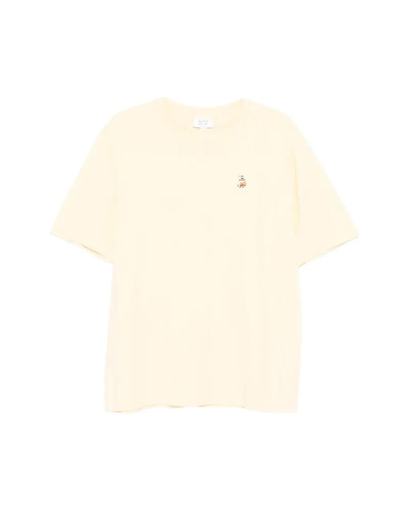 Kitsuné Embroidered T-shirt Yellow
