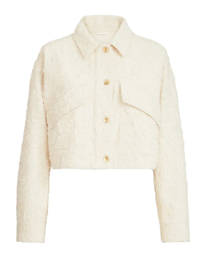 Brunello Cucinelli Fuzzy-texture Jacket Neutrals
