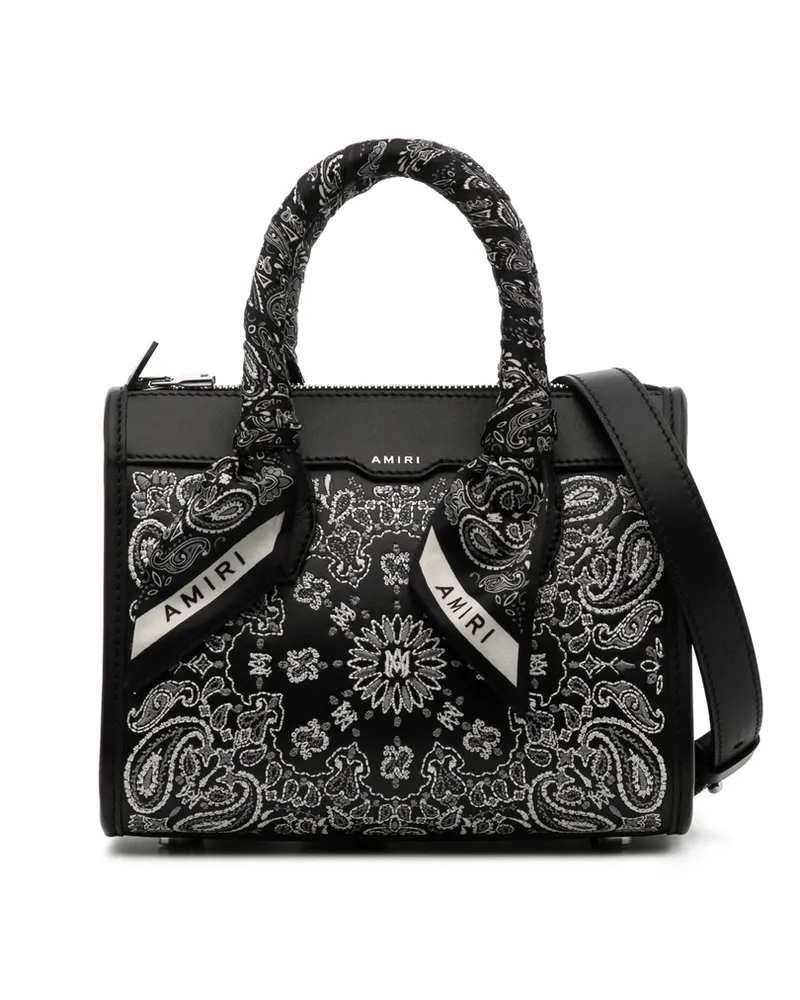 Amiri Bandana Micro Triangle Crossbody Bag Black