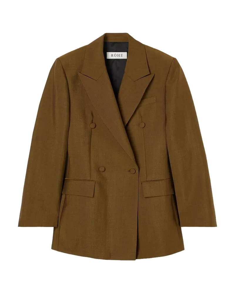 Róhe Double-breasted Blazer Brown