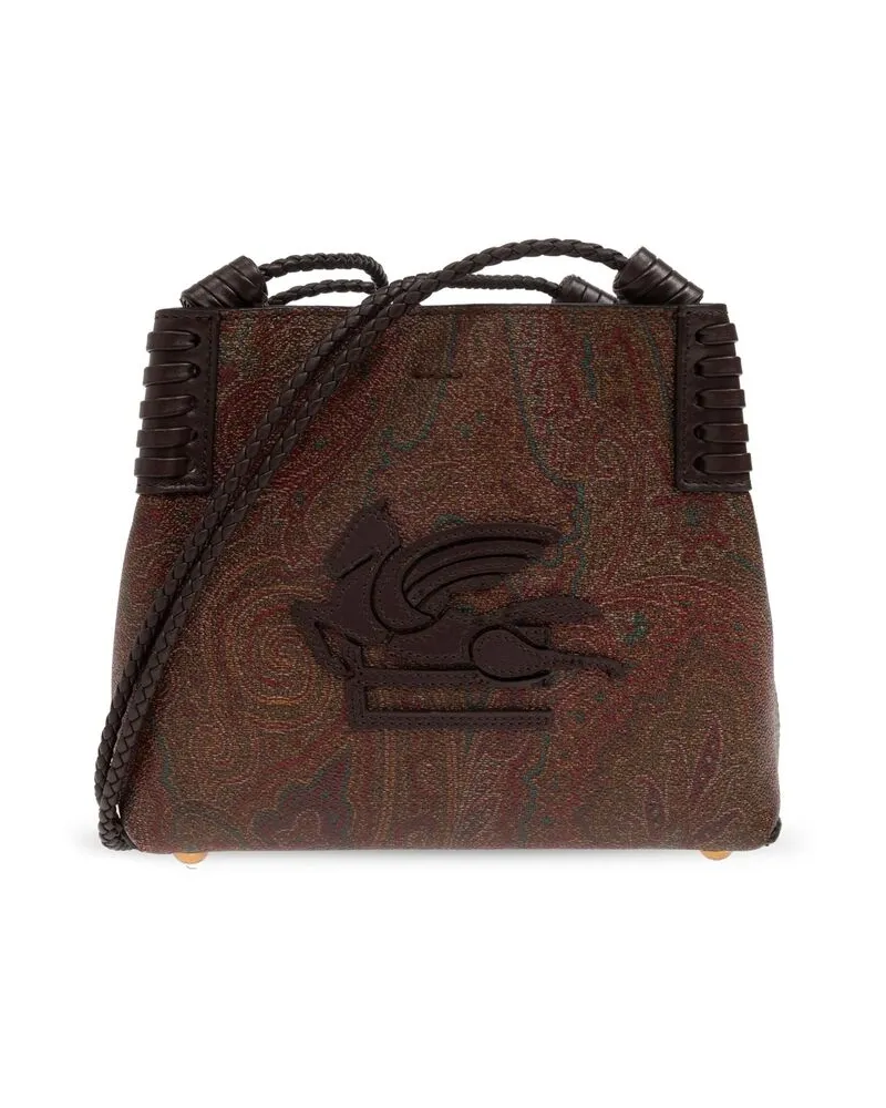 Etro Small Paisley Libra Tote Bag Brown