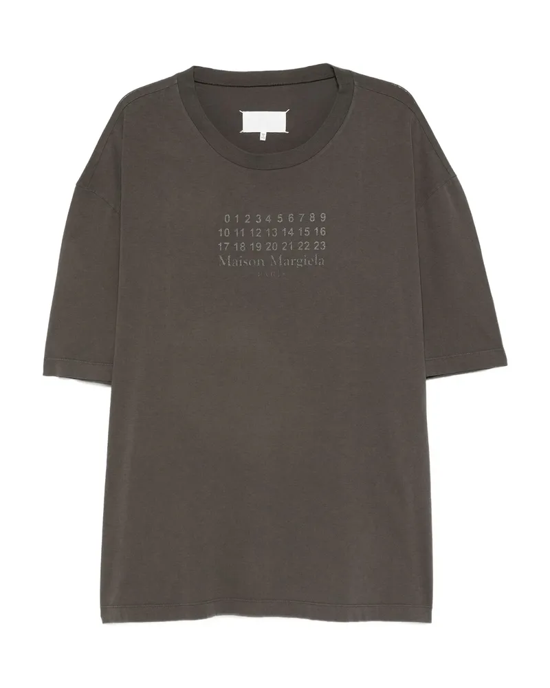 Maison Margiela Numeric-logo T-shirt Grey