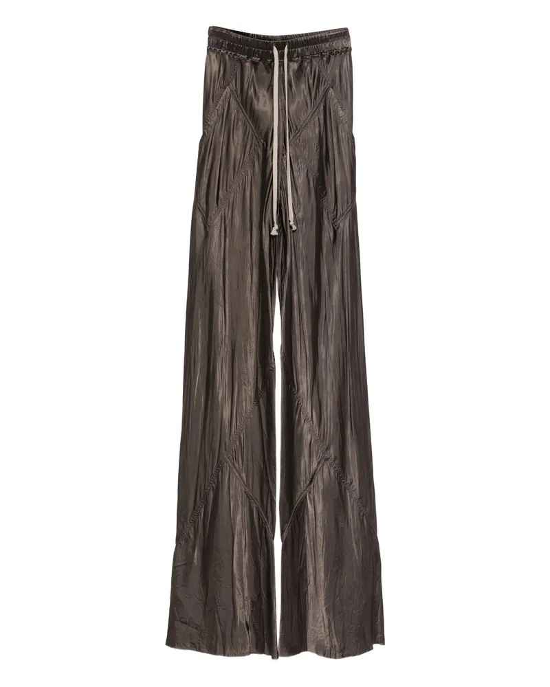 Rick Owens Drawstring Panelled Trousers Brown
