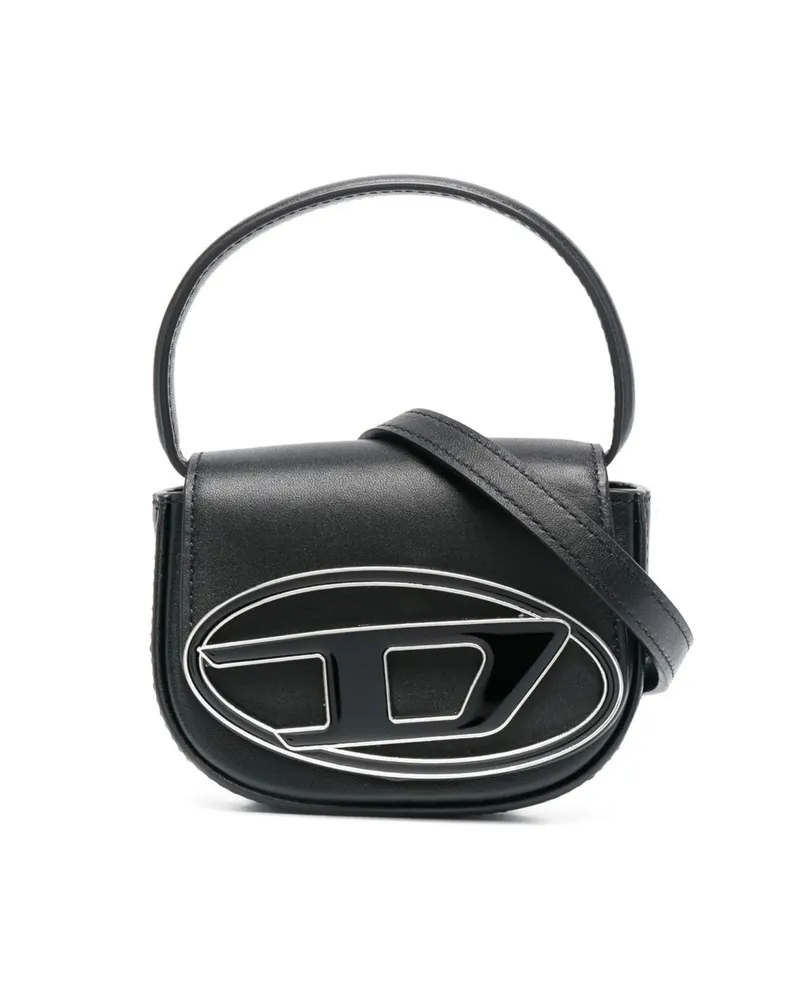 Diesel 1DR XS Leather Crossbody Bag Black