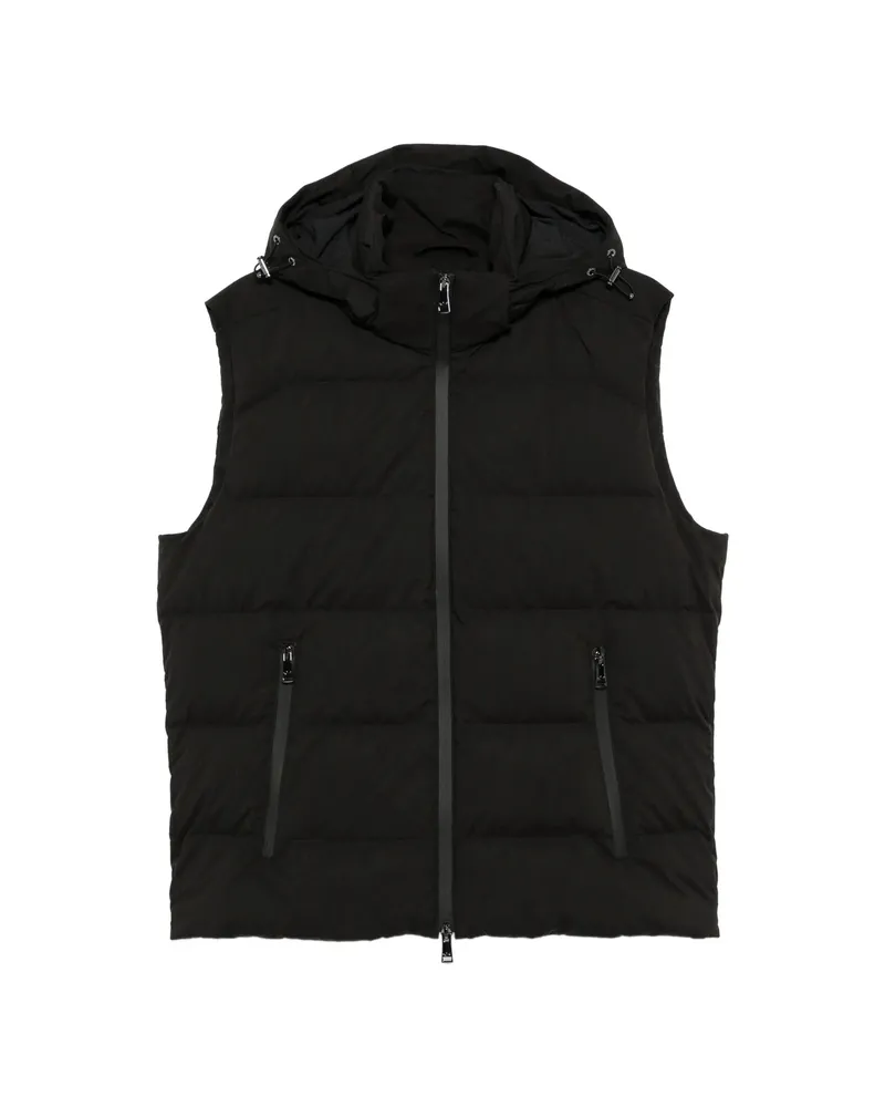 Paul & Shark Hooded Quilted Gilet Black