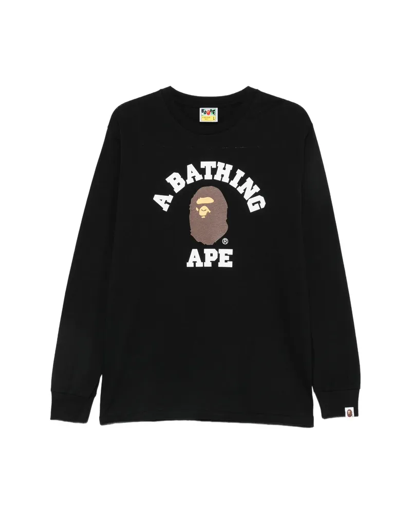 BAPE A Bathing Ape College Ape Head T-shirt Black