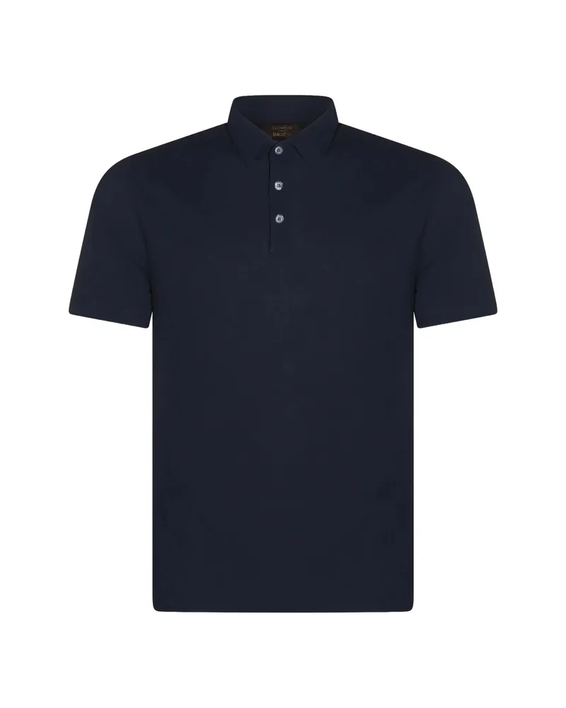 Zanone Button-up Polo Shirt Blue