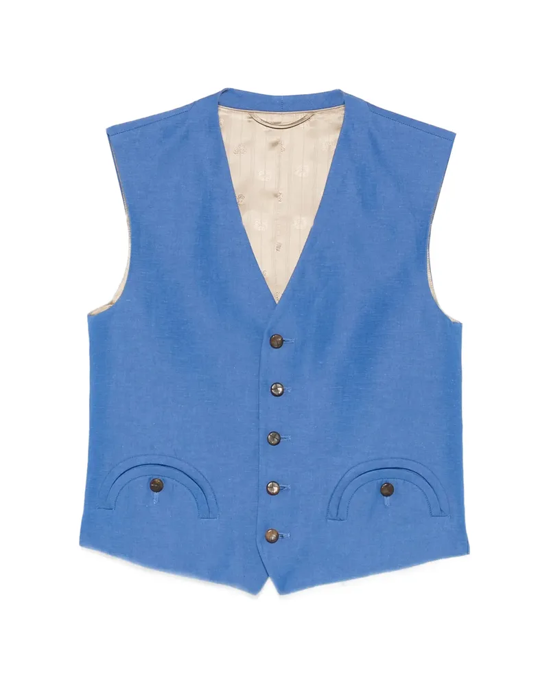 Blazé Milano Front-pocket Waistcoat Blue