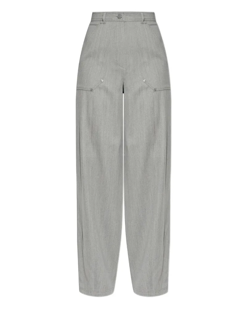 Max Mara Abetaia Seam-detail Trousers Grey
