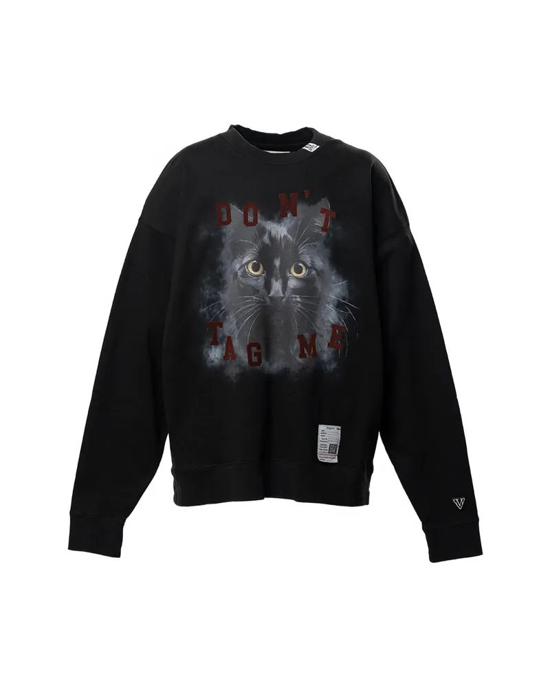 MIHARAYASUHIRO Cat Printed Sweatshirt Black
