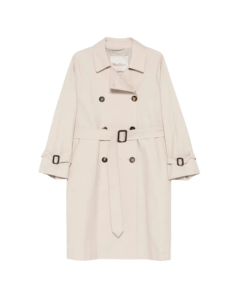 Max Mara Belted Double-breasted Coat Neutrals