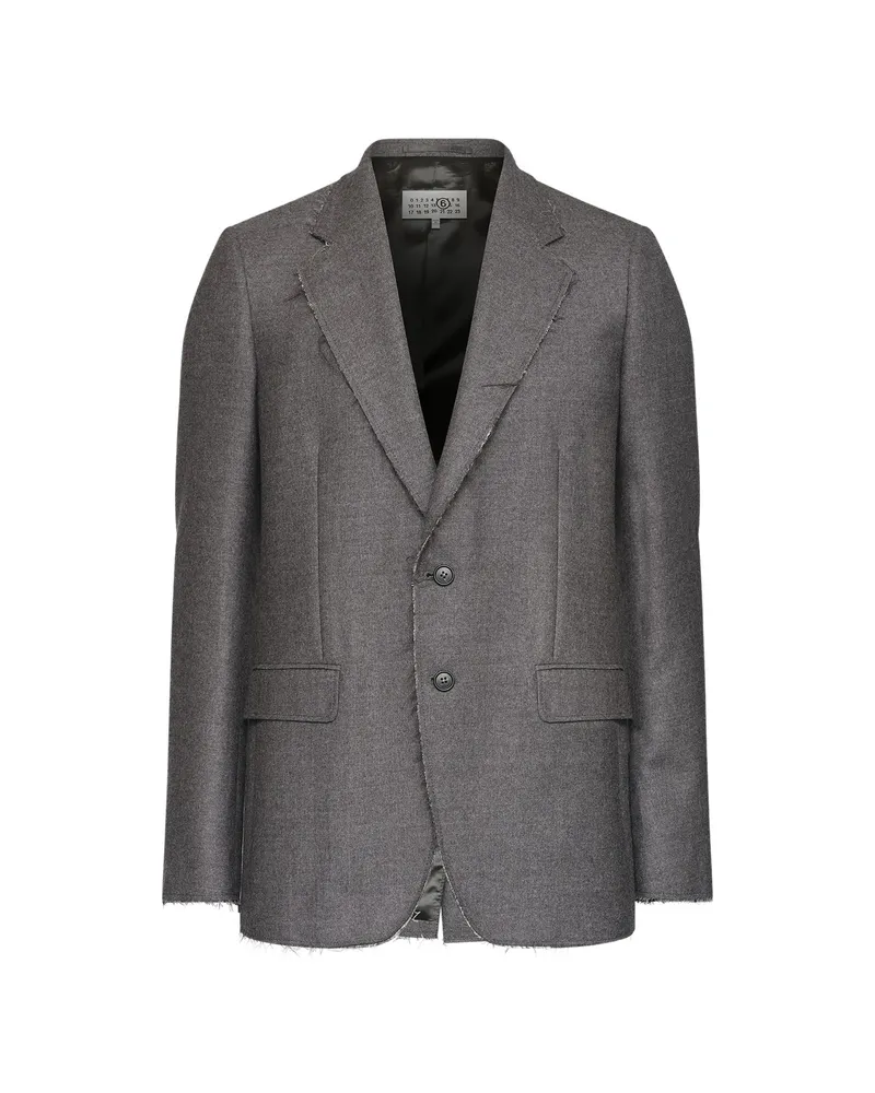 Maison Margiela Frayed-edge Blazer Grey