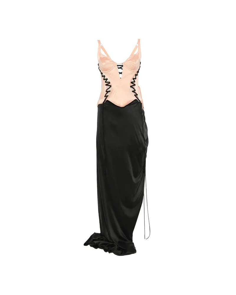 Maria Lucia Hohan Sakura Lace-up Corset Dress Black