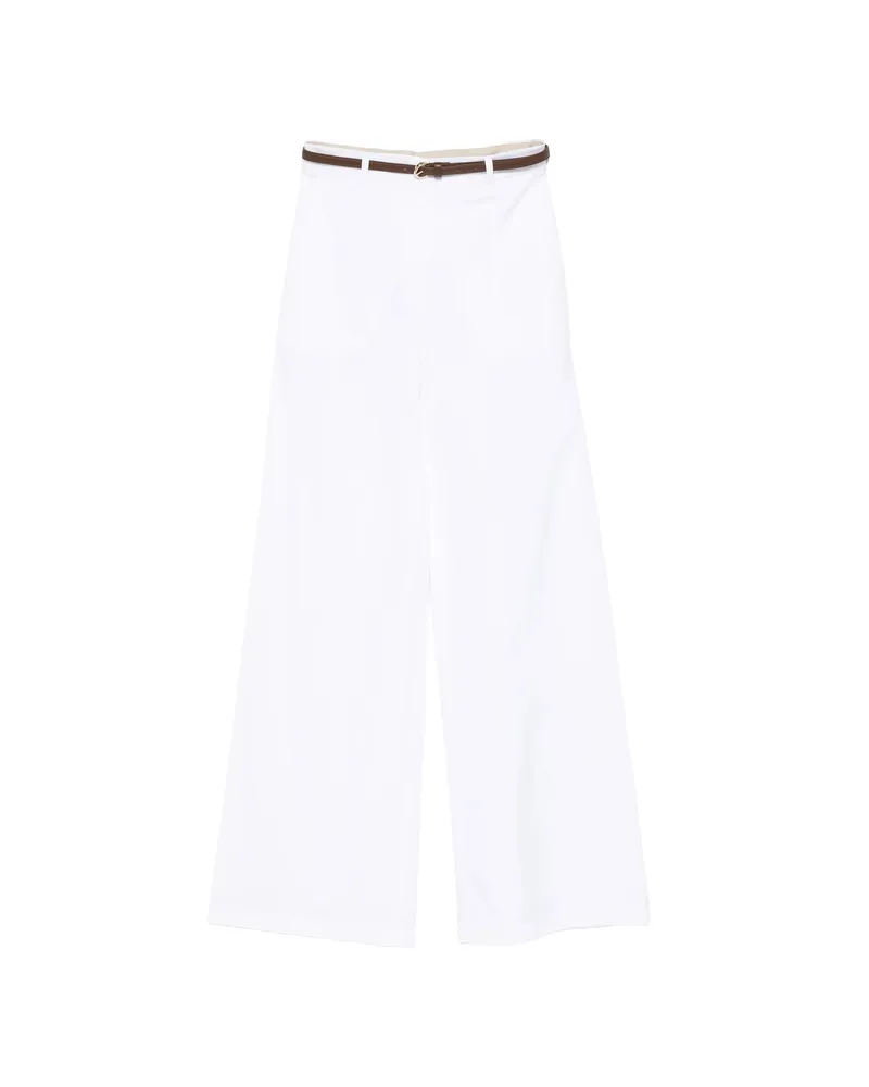 Max Mara Belt Trousers White