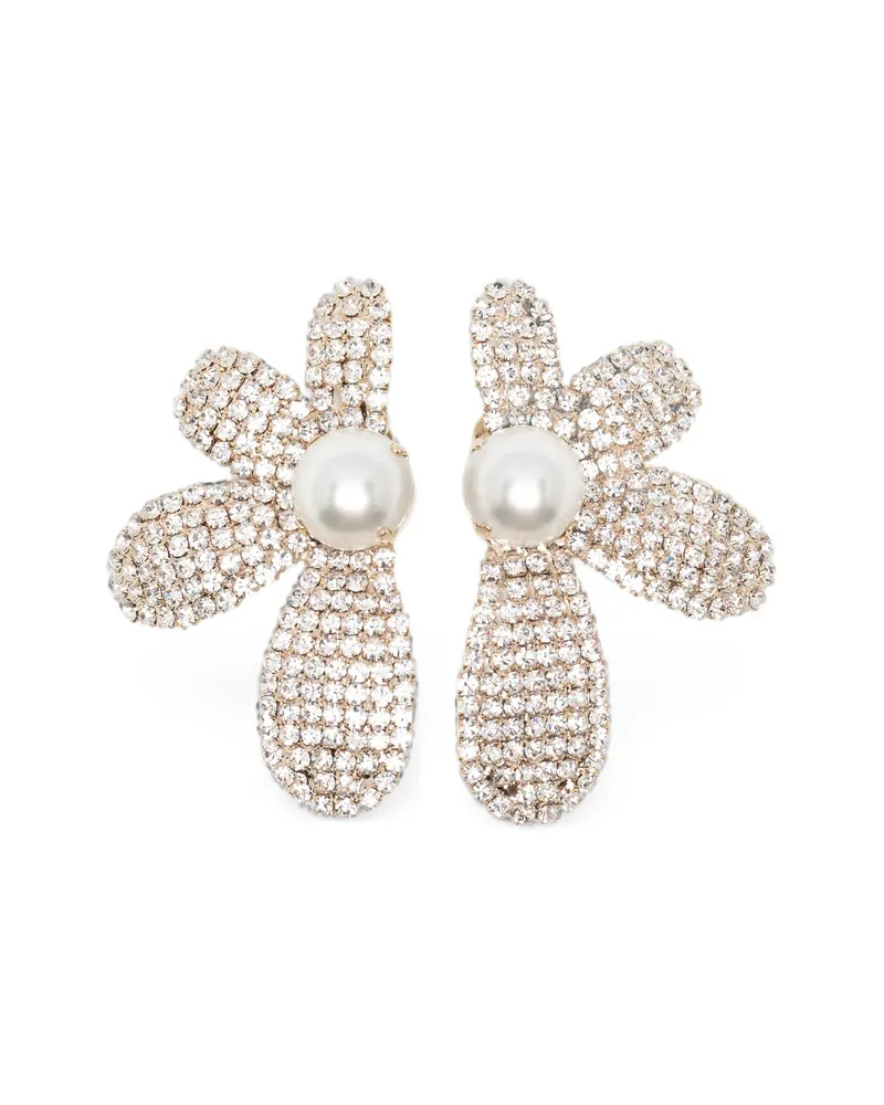 Rosantica Floral-motif Earrings Silver
