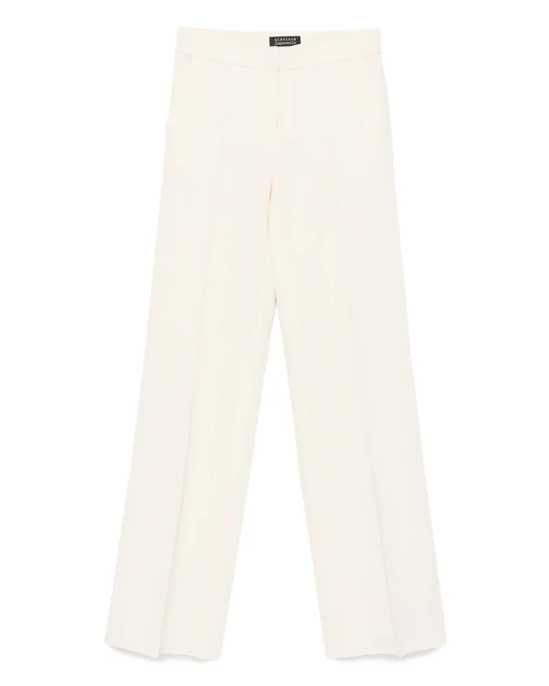 Gianluca Capannolo Wool Straight-leg Trousers Neutrals
