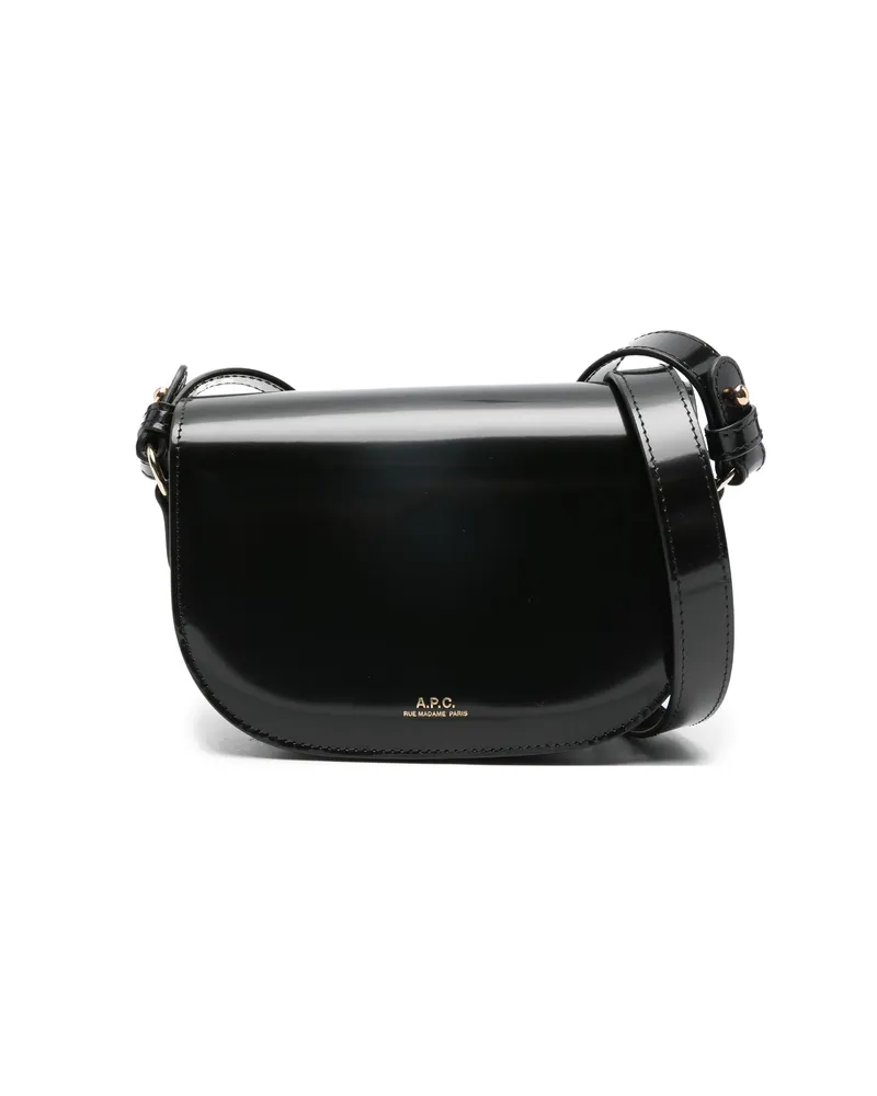 A.P.C. A. p.c. Leather Shoulder Bag Black