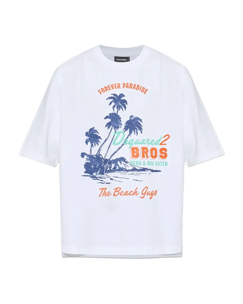 Dsquared2 Tropical-print T-shirt White