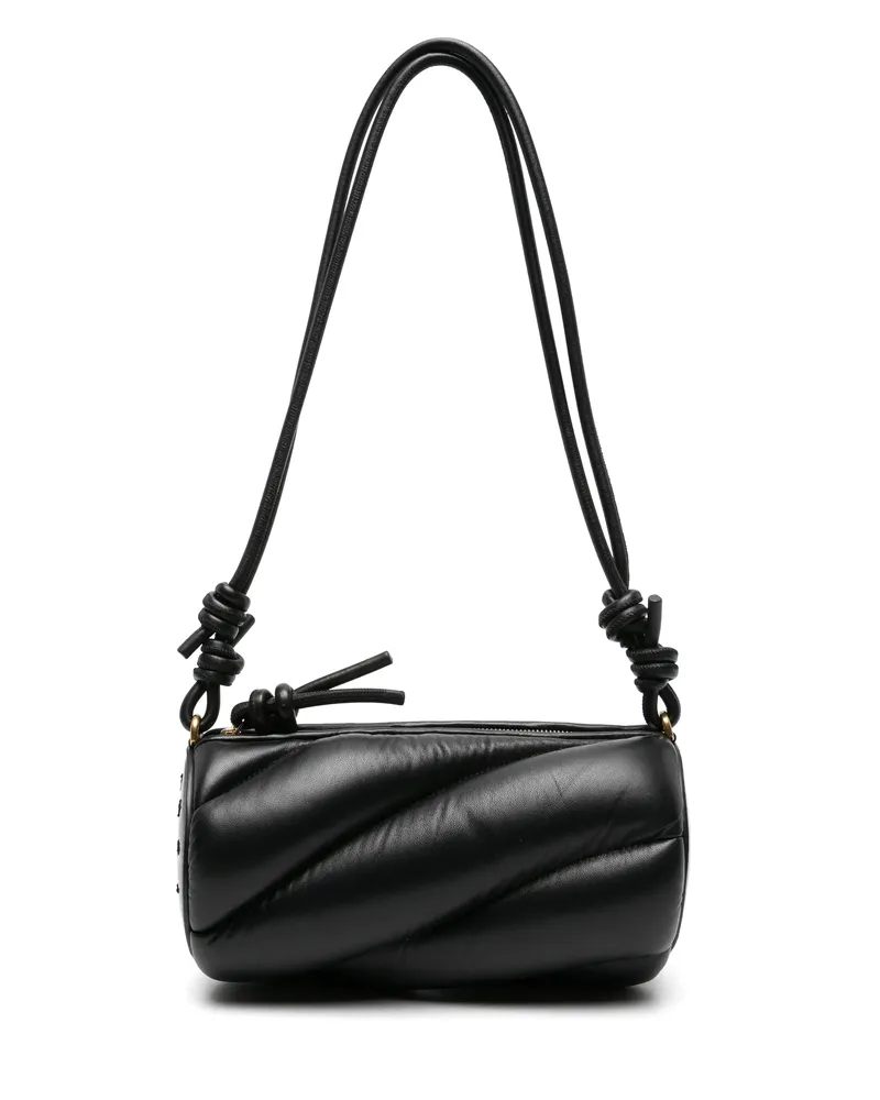 Fiorucci Mella Leather Shoulder Bag Black