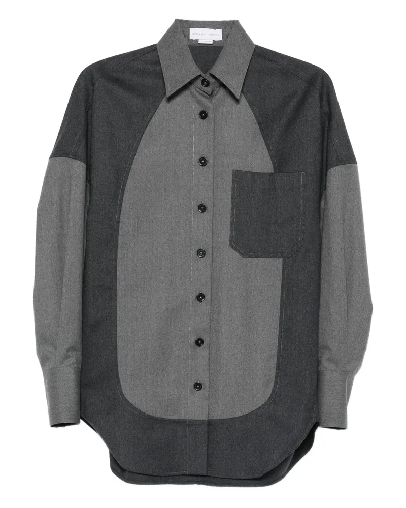Stella McCartney Panelled Button-up Shirt Grey