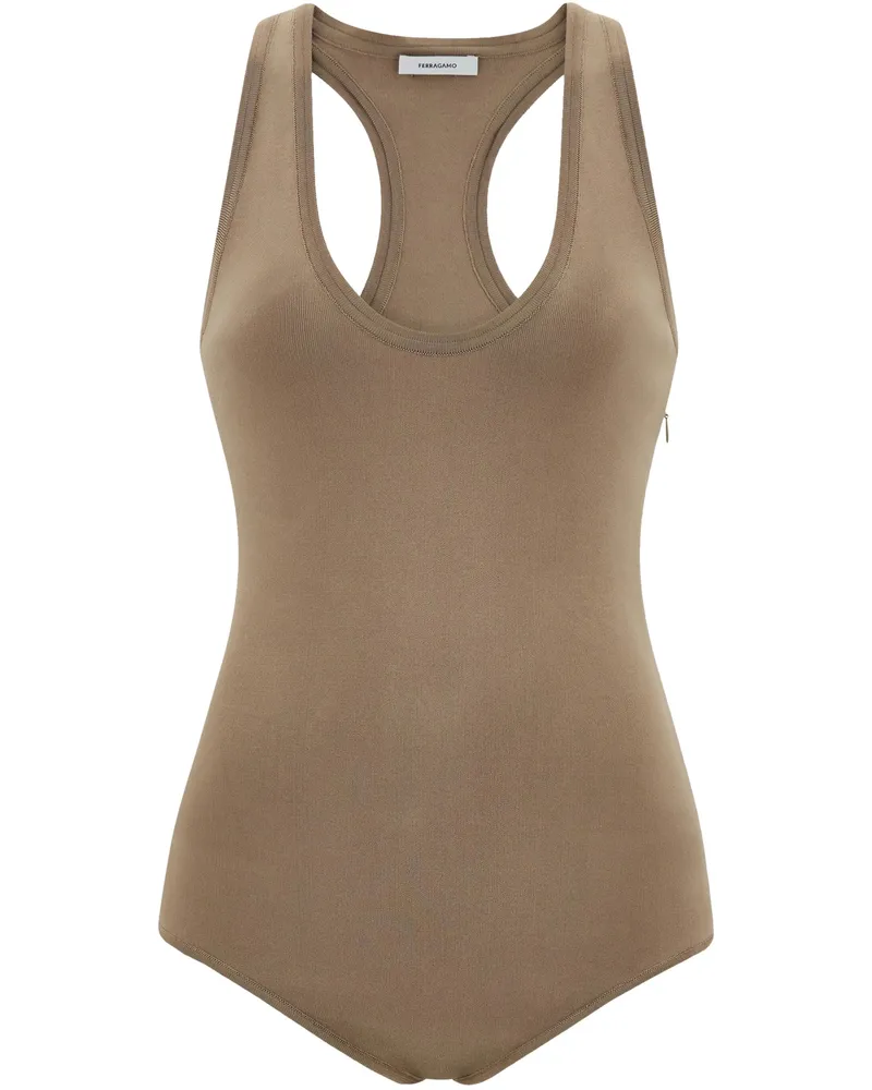 Ferragamo Knitted Bodysuit Neutrals