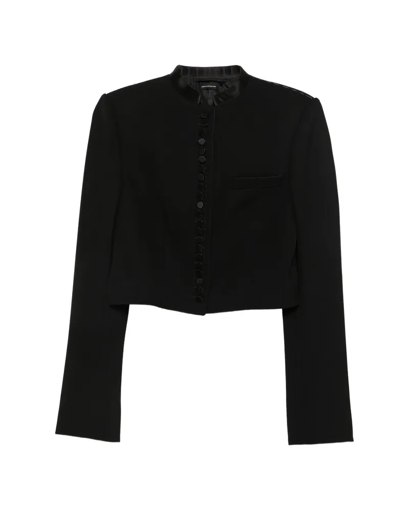 Tom Ford Button-up Cropped Jacket Black