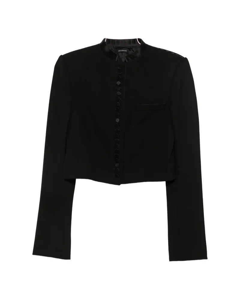 Tom Ford Button-up Cropped Jacket Black