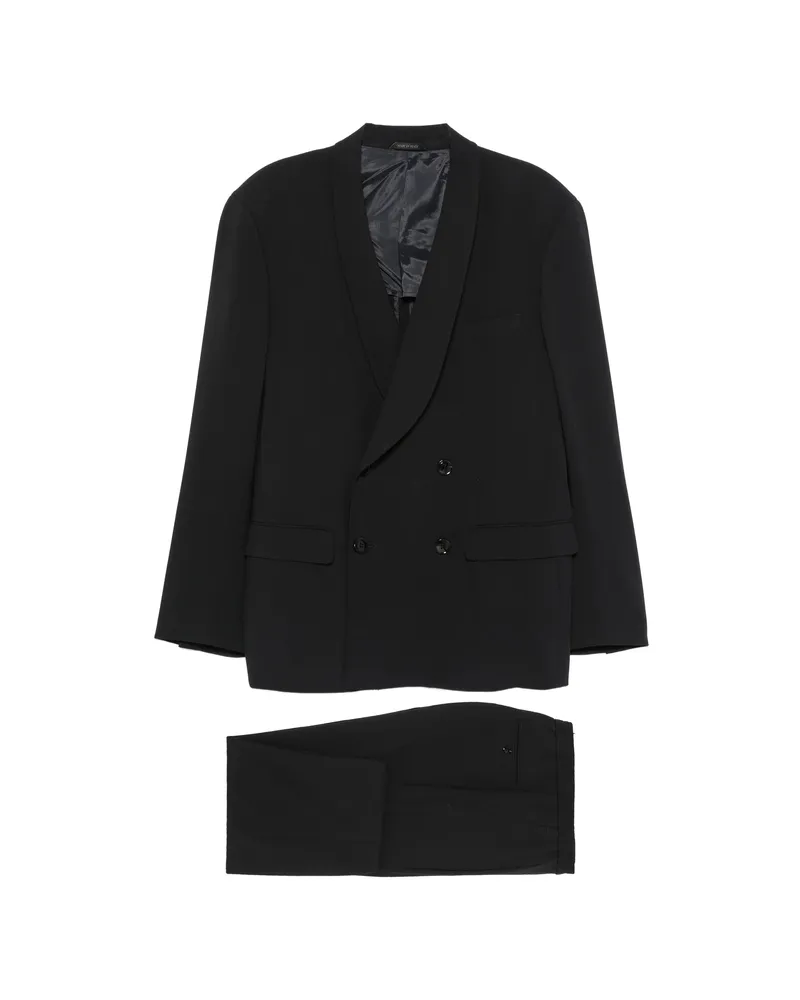 Giorgio Armani Double-breasted Buttoned Suit Blue