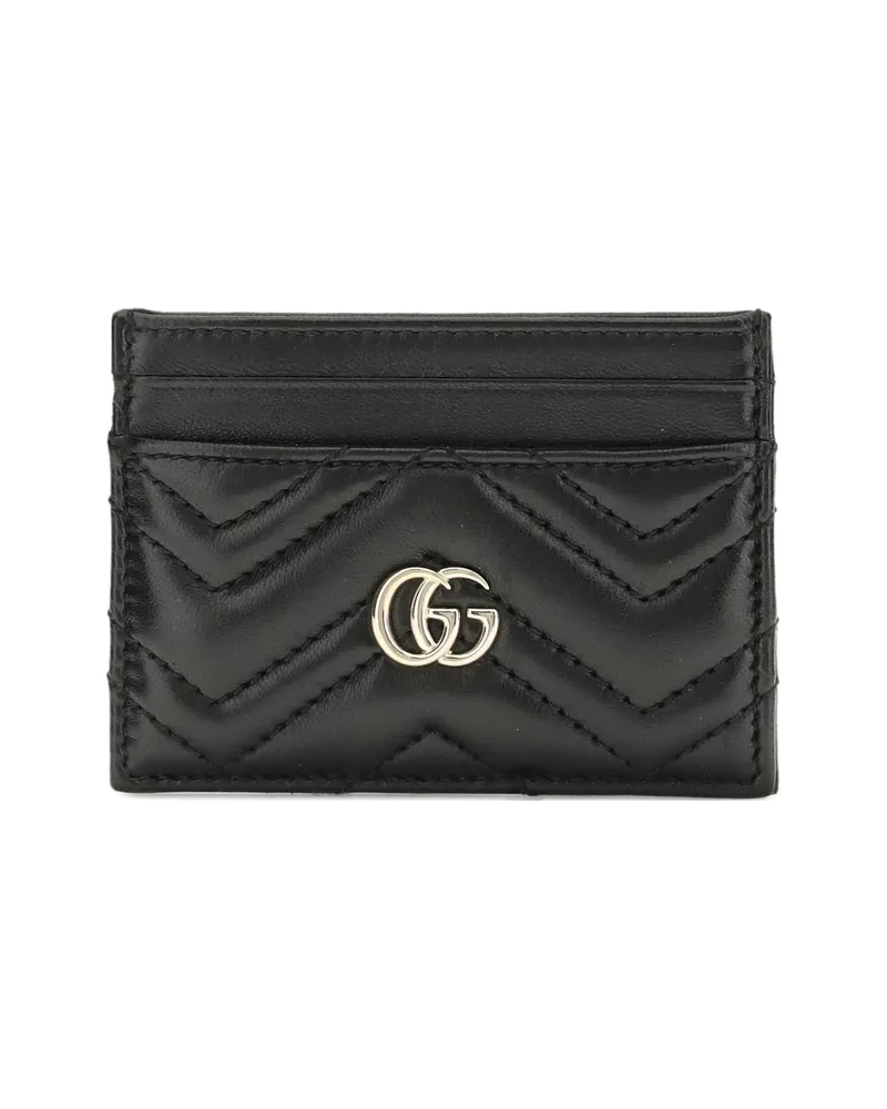 Gucci GG Marmont Chevron Card Holder Black