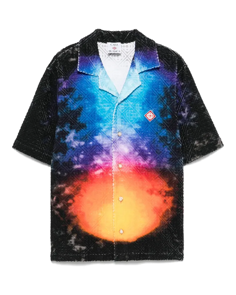 Casablanca Paris Monogram Shirt Blue