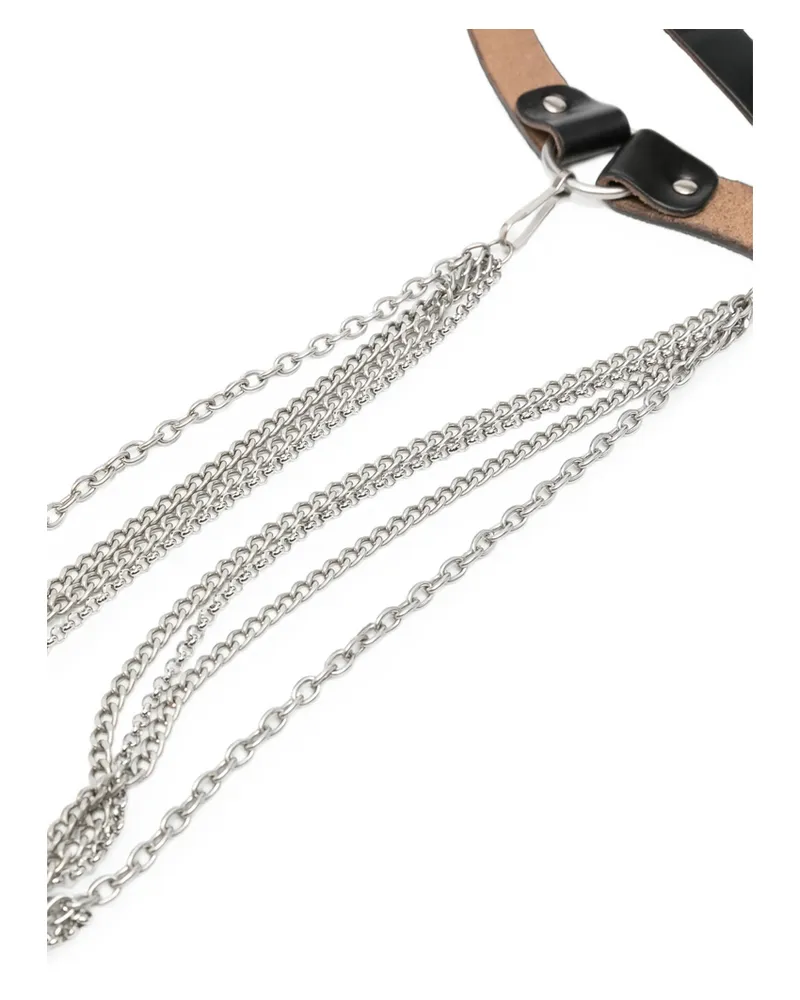 Our Legacy Chain-link Leather Belt Black