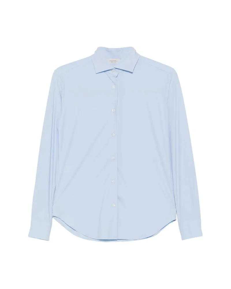 MAZZARELLI Long-sleeve Button-down Shirt Blue