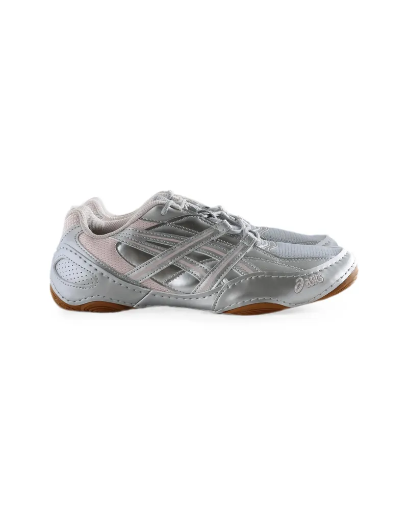 Asics Hypersync Metallic-finish Panelled Sneakers Silver