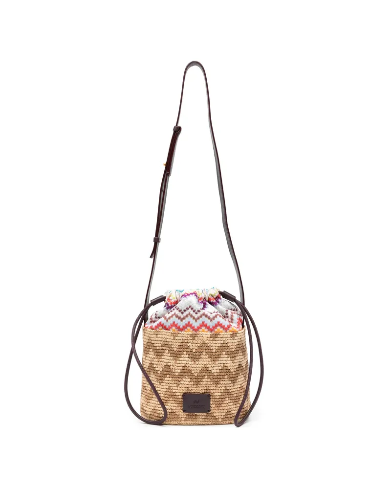 Missoni Zig-zag Bucket Bag Neutrals