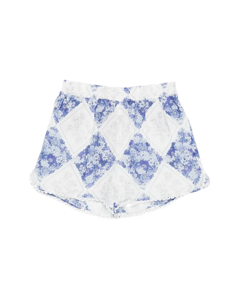 Twin-Set Floral-print Shorts Blue