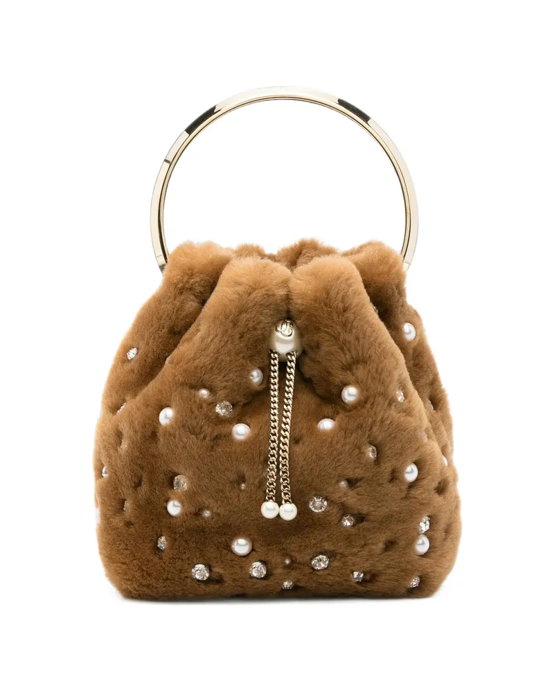 Jimmy Choo Bon Bon Bucket Bag Brown