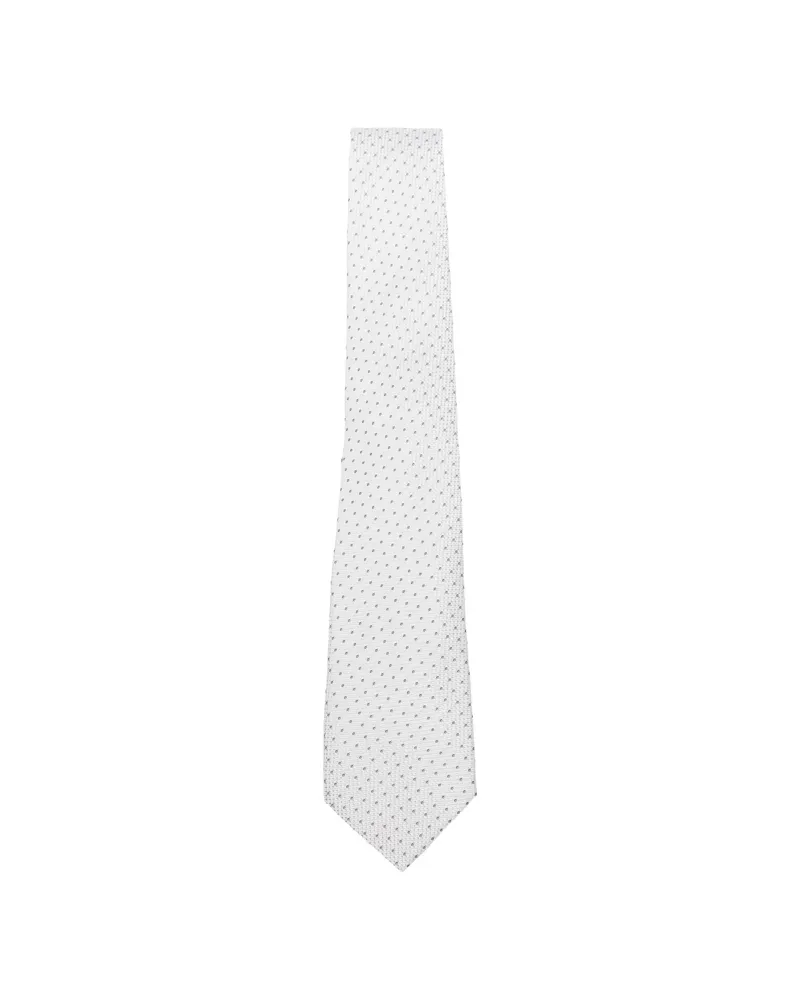 Canali Patterned Tie Grey
