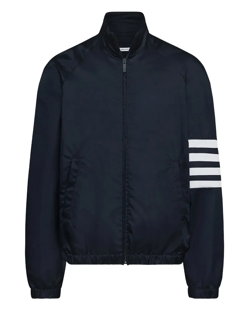Thom Browne Shiny Ripstop Raglan 4-Bar Track Jacket Blue