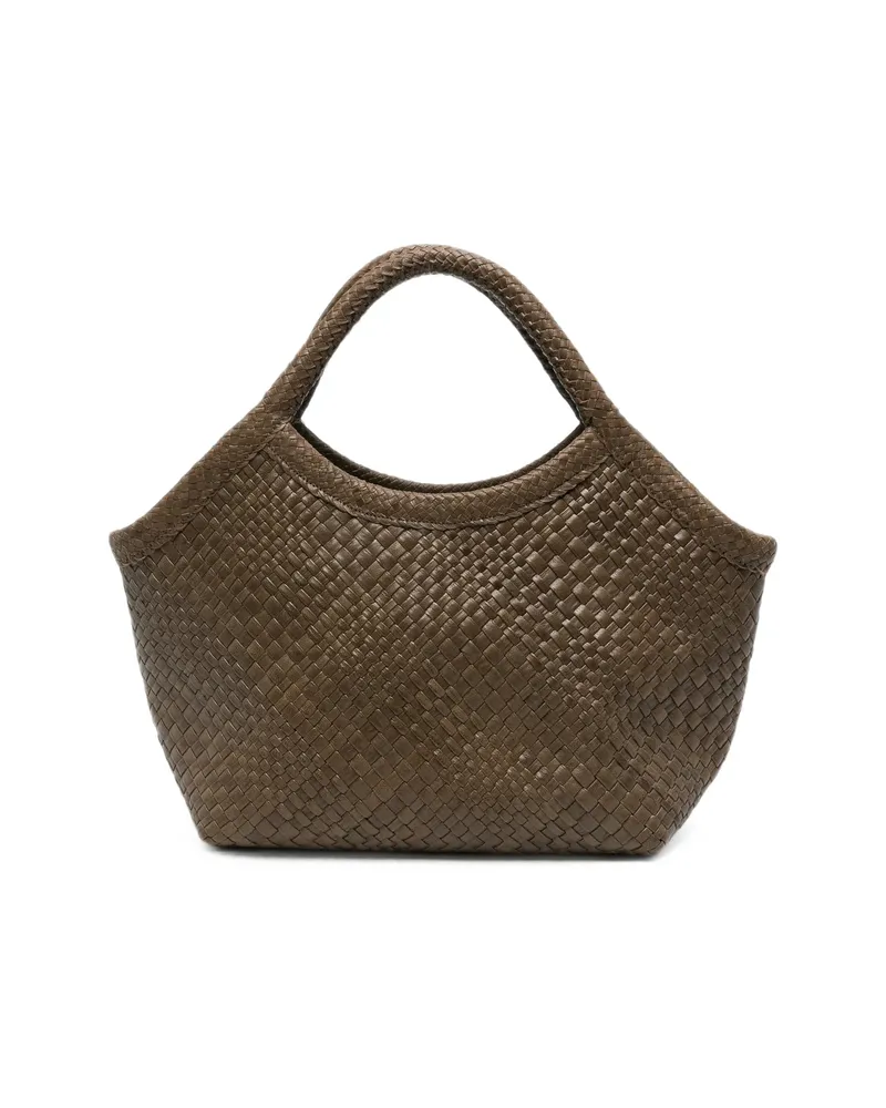 IBELIV Medium Pure Woven-leather Tote Bag Brown