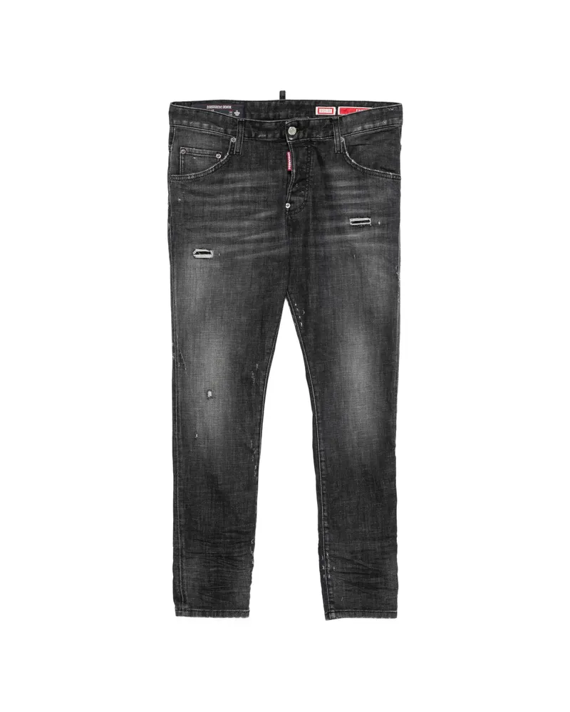 Dsquared2 Distressed Faded-effect Jeans Black