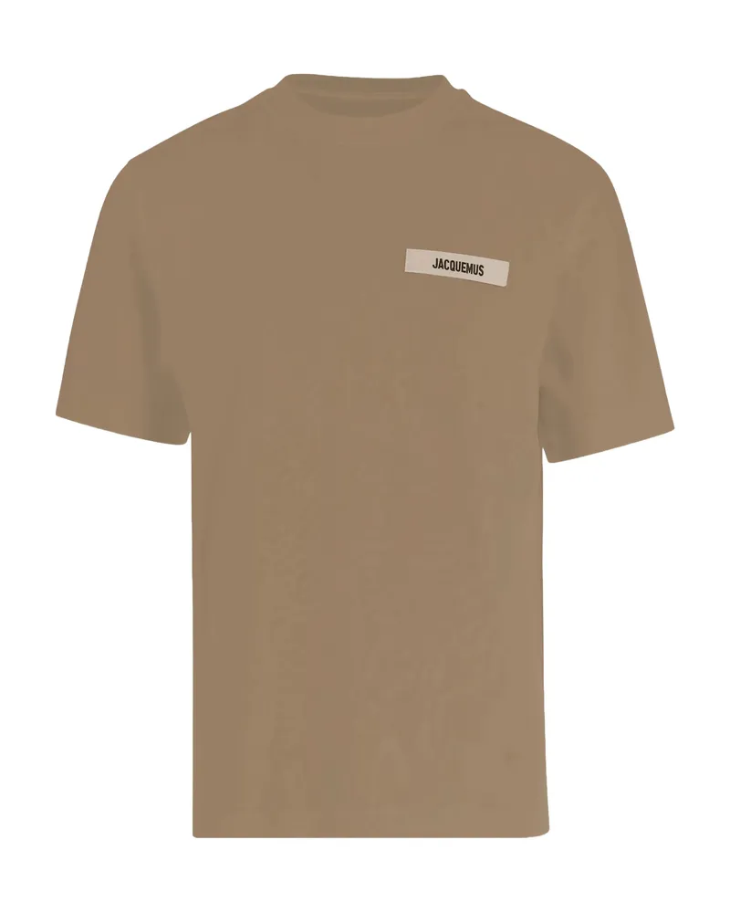 Jacquemus Logo-detail T-shirt Neutrals