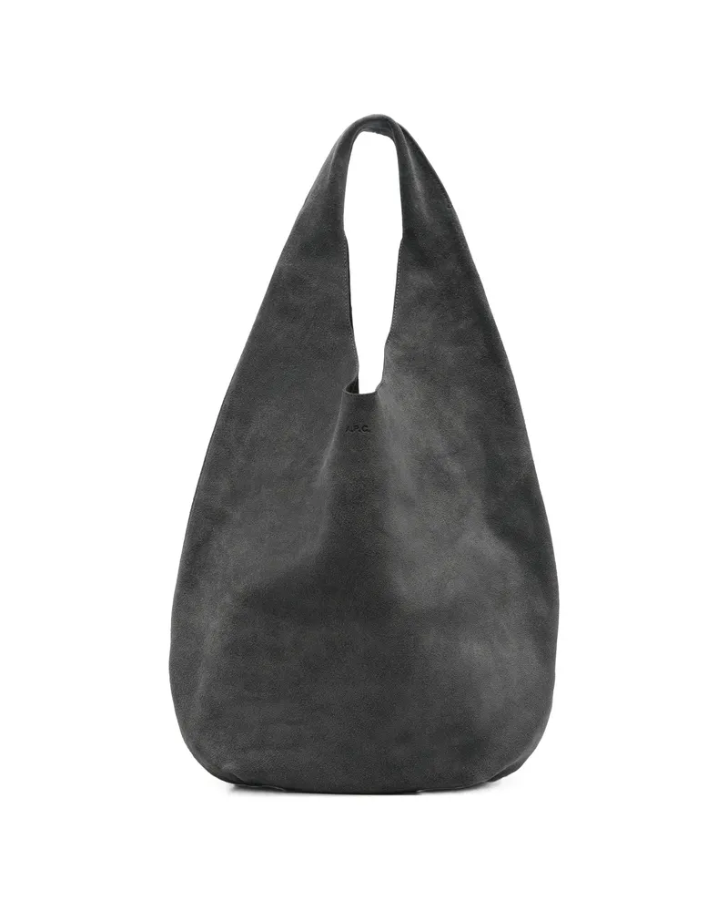 A.P.C. A. p.c. Le Neige Suede Shoulder Bag Grey