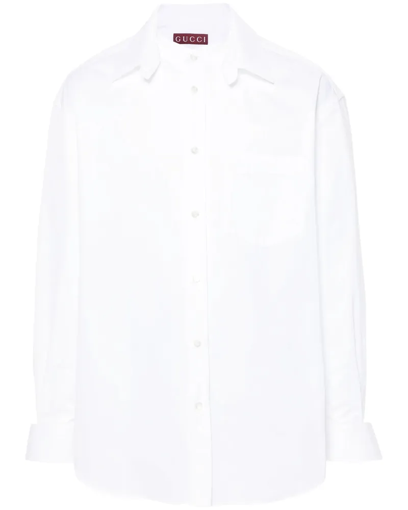 Gucci Logo-embossed Cotton Shirt White