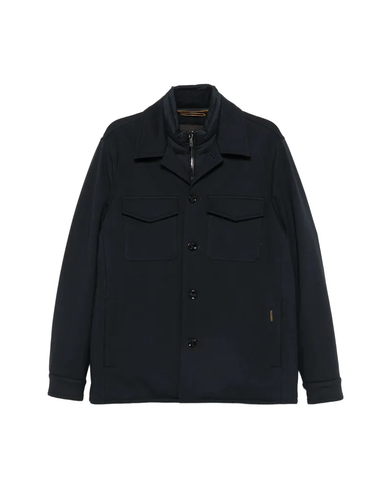MOORER Torquato Button-up Jacket Blue