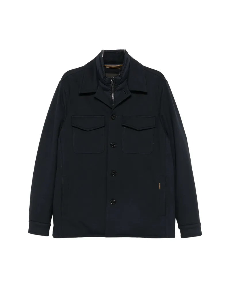 MOORER Torquato Button-up Jacket Blue