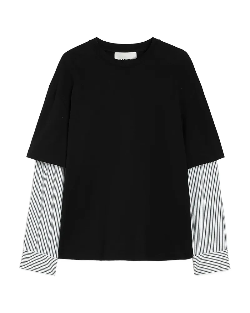 Jil Sander Striped Long-sleeve T-Shirt Black