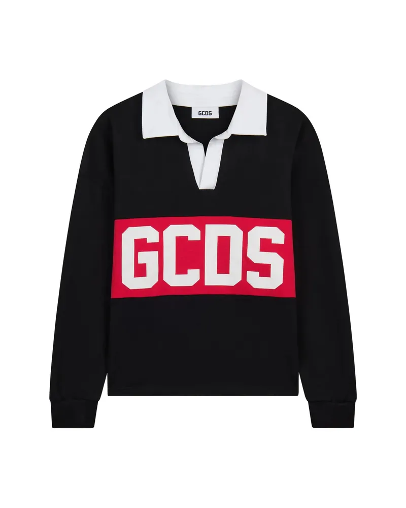 GCDS Logo-print Long-sleeve Sweatshirt Black