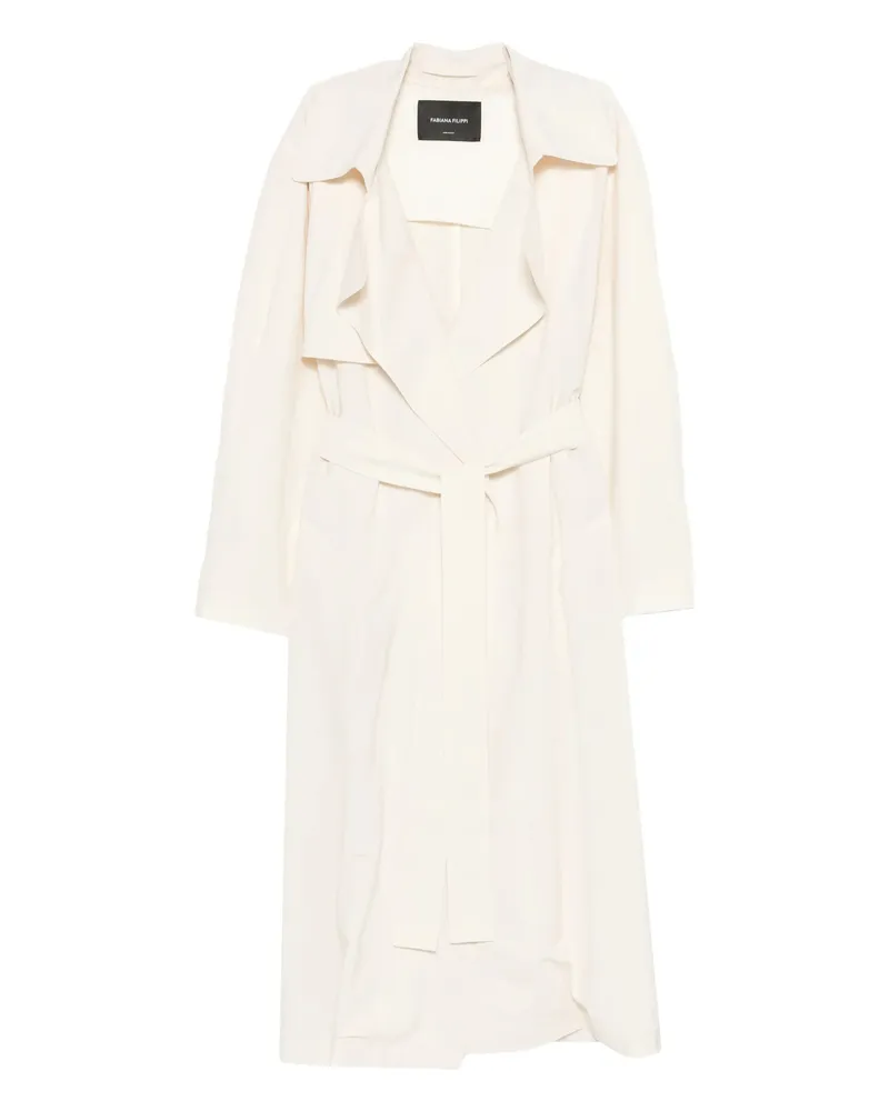 Fabiana Filippi Belted Trench Coat Neutrals