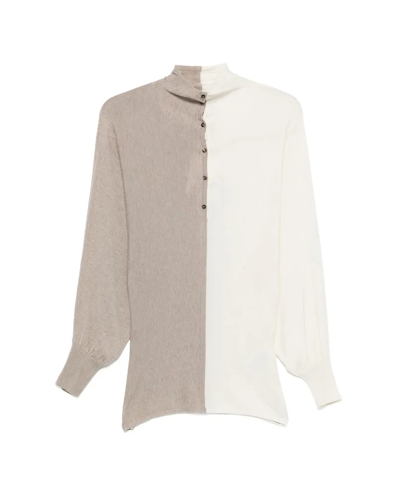 Jacquemus The Losange Knit Polo Neutrals