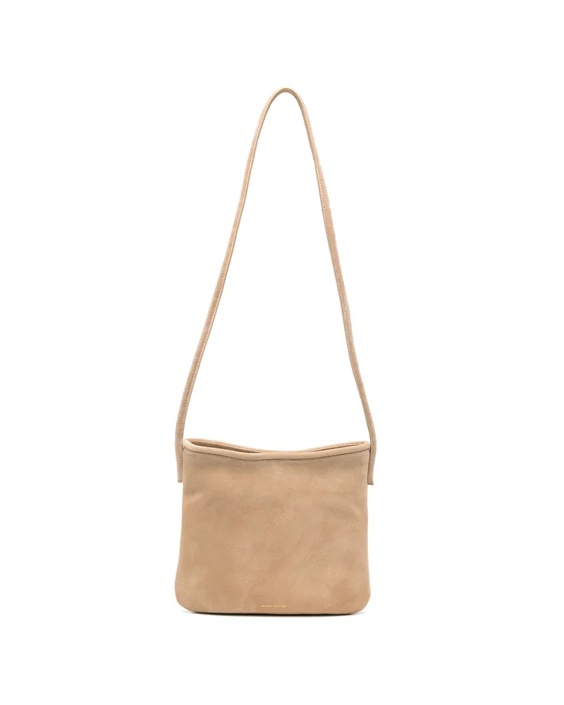 Manu Atelier Suede Shoulder Bag Neutrals